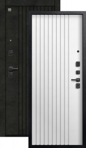 Дверь входная Центурион V-15 (2026) серый камень — cофт ясень белый