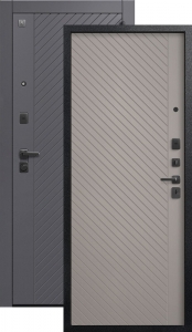 Дверь входная Центурион V-16 (2026) кашемир графит — кашемир грей