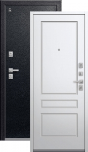 Дверь входная Центурион C-101 (2026) черный муар — кашемир белый