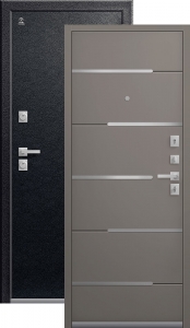 Дверь входная Центурион C-108 (2026) чёрный муар — кашемир базальт