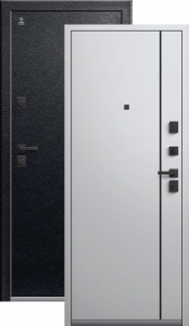 Дверь входная Центурион C-106 (2026) чёрный муар — кашемир белый