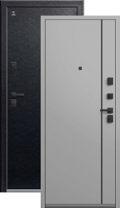 Дверь входная Центурион C-106 (2026) чёрный муар — кашемир сильвер