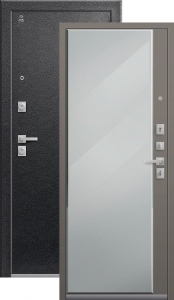 Дверь входная Центурион C-104 (2026) чёрный муар — кашемир белый