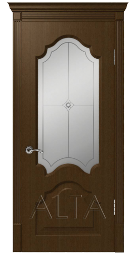 Дверь межкомнатная Шпон «Маркеев» Кардинал ДО орех