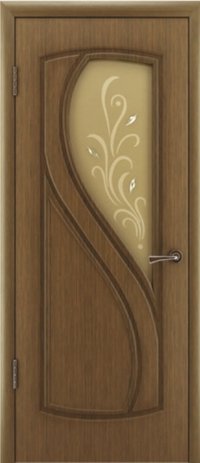 Дверь шпонированная ГРАЦИЯ со стеклом цвет орех владимирская фабрика дверей