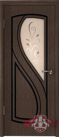 Дверь шпонированная ГРАЦИЯ со стеклом цвет венге владимирская фабрика дверей