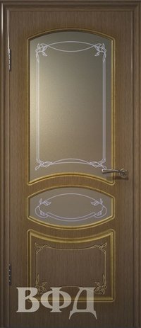 Дверь шпонированная Версаль цвет орех со стеклом владимирская фабрика дверей