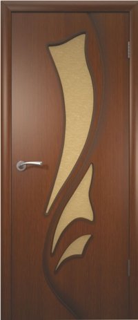 Дверь шпонированная ЛИЛИЯ со стеклом цвет макоре владимирская фабрика дверей