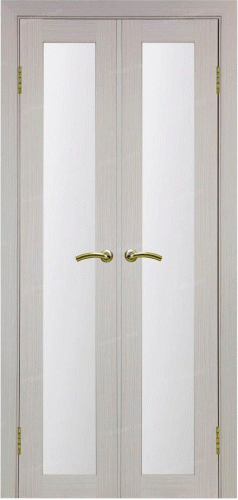 Дверь межкомнатная Эко Шпон, Optima Porte Турин 501.40+40 дуб белёный
