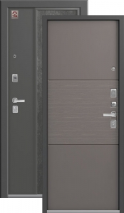 Дверь входная Центурион LUX - 7 Серый шёлк+Серый камень - Софт грей