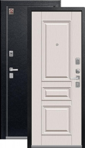 Дверь входная Центурион LUX - 11 Черный муар - Белый скол дуба