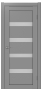 Дверь межкомнатная Эко Шпон, Optima 505 Серый, мателюкс
