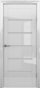 Дверь межкомнатная Albero Мегаполис GL Вена GL Белый глянец Стекло мателюкс