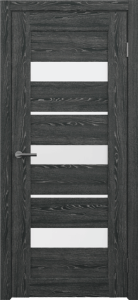 Дверь межкомнатная Albero Альянс Бостон Черное дерево Стекло белое