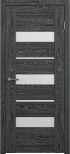Дверь межкомнатная Albero Альянс Бостон Черное дерево Стекло мателюкс