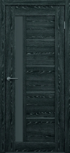 Дверь межкомнатная Albero Альянс Мехико Черное дерево Стекло графитовое